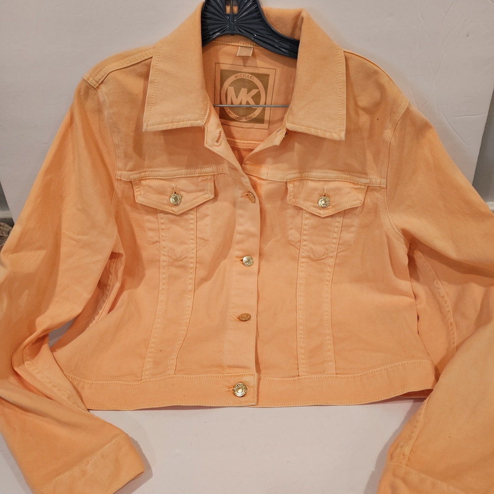 Michael Kors Women's Light Orange Jean Jacket